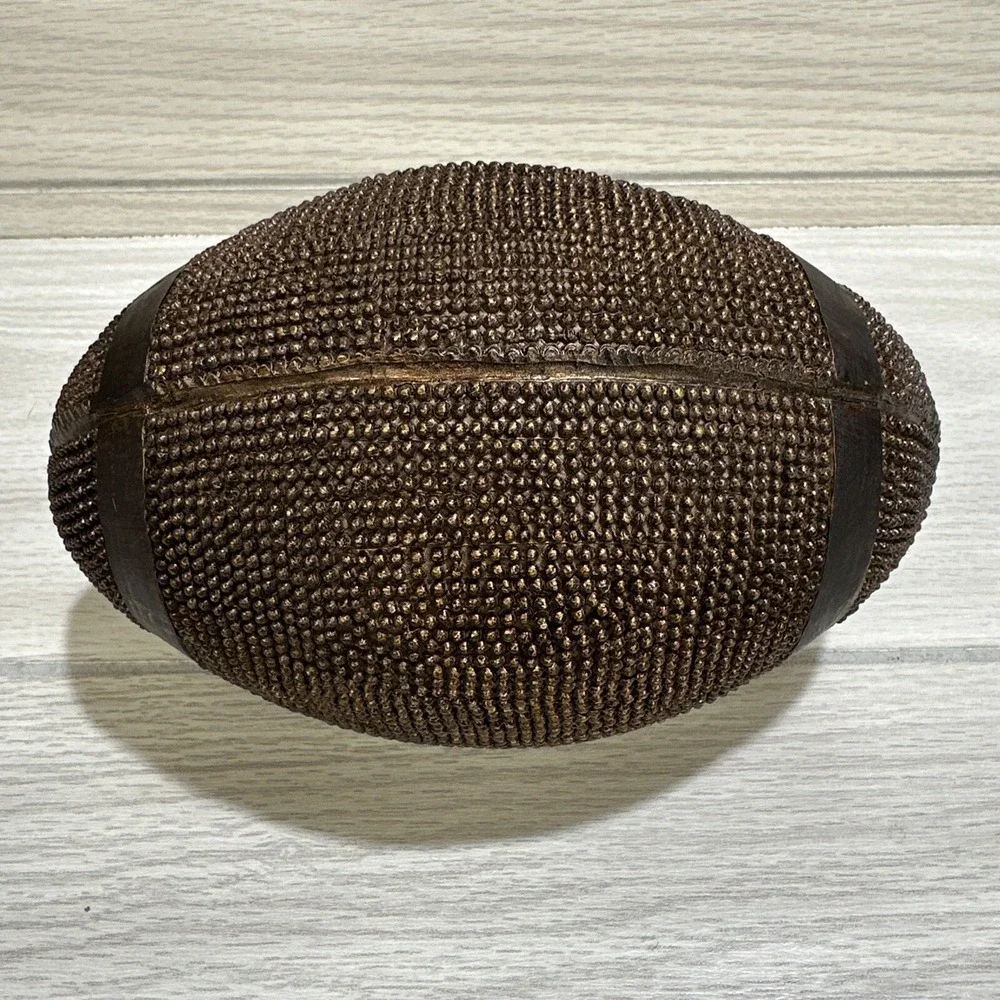 Decorative Plastic Faux Metal Textured‎ Football 4.5x7